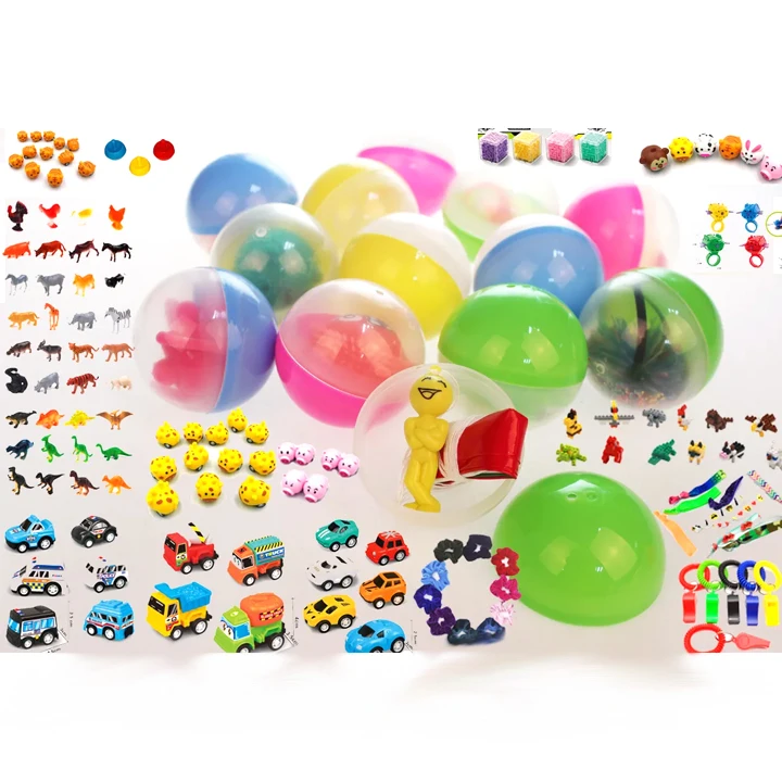Оптовая продажа, дешевый пластиковый капсульный шар 6,5 см с 8 предметами, различные игрушки для торгового автомата