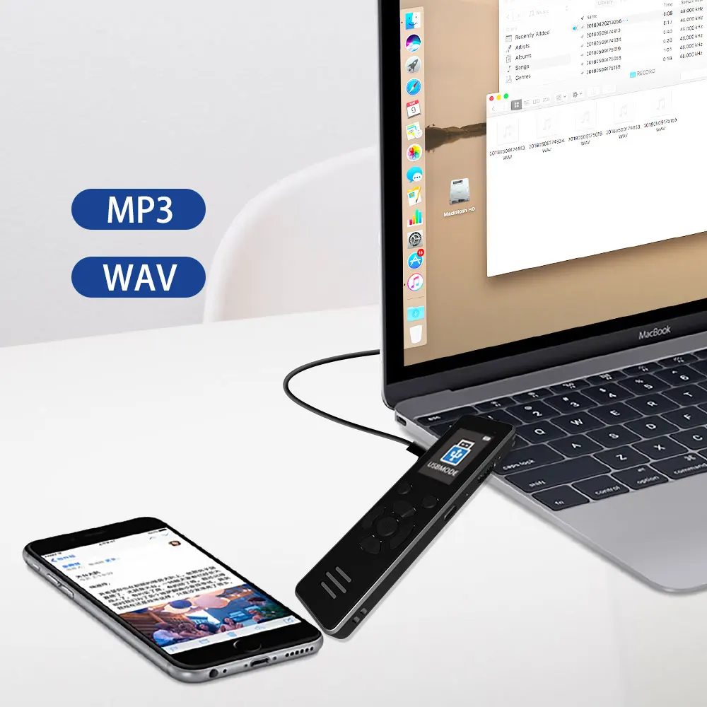 Aomago Long Distance Recording Type C USB Flash Drive 32GB Digital Audio Telephone Recorder