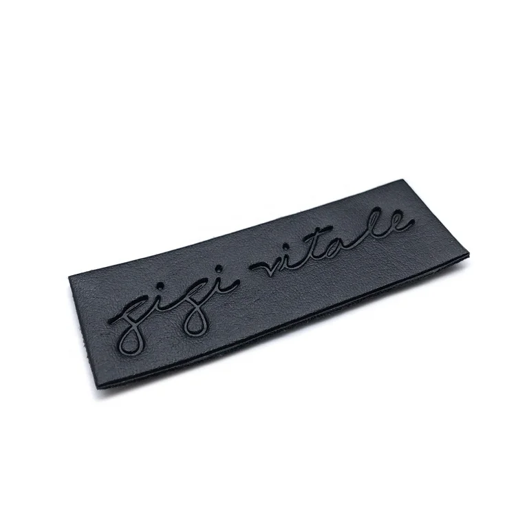 Factory Manufacturer Custom Logo Embossed Leather Labels For Handbag,OEM Leather Labels For Hat/Clothing