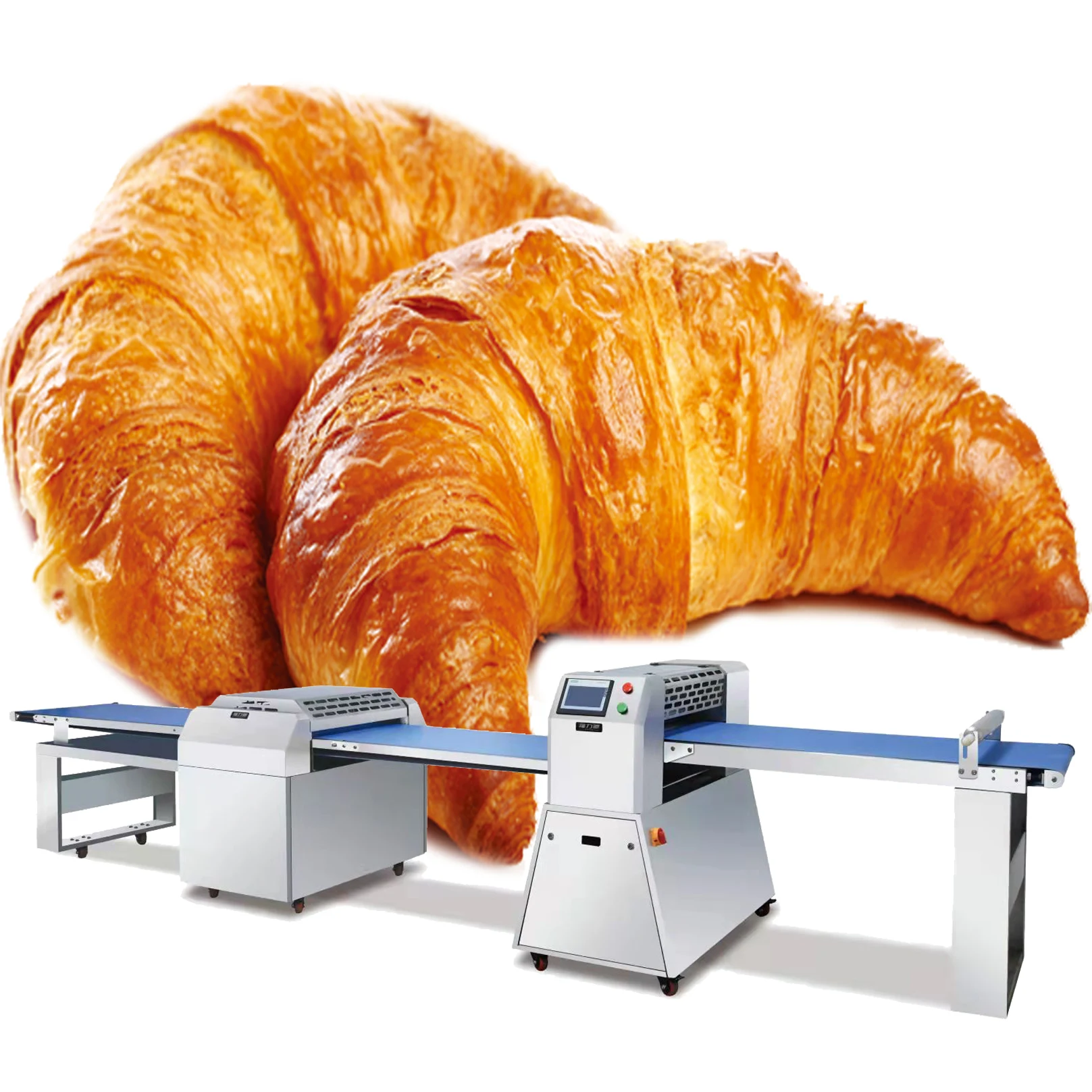 Yoslon Automatic Dough Sheeter Price Malaysia Philippines Electric Puff Pastry Sheeter Croissant Bread Dough Roller Machine