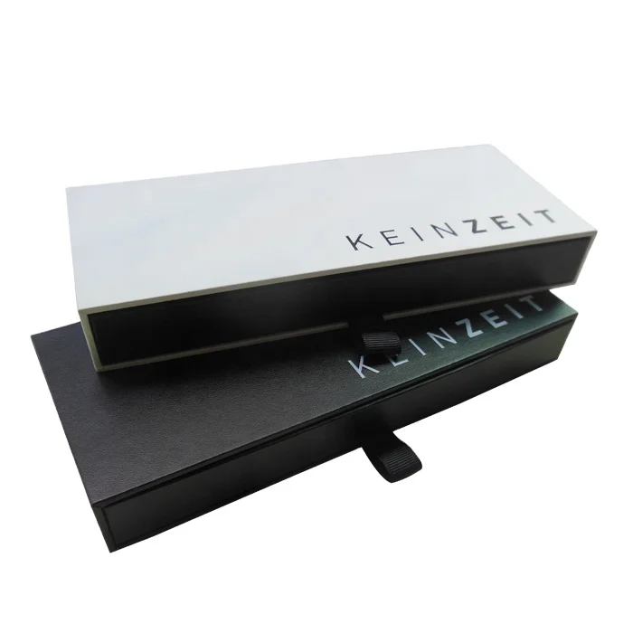
Luxury Watch Box Leather Cardboard Drawer Slide Gift Box with Sponge Insert 