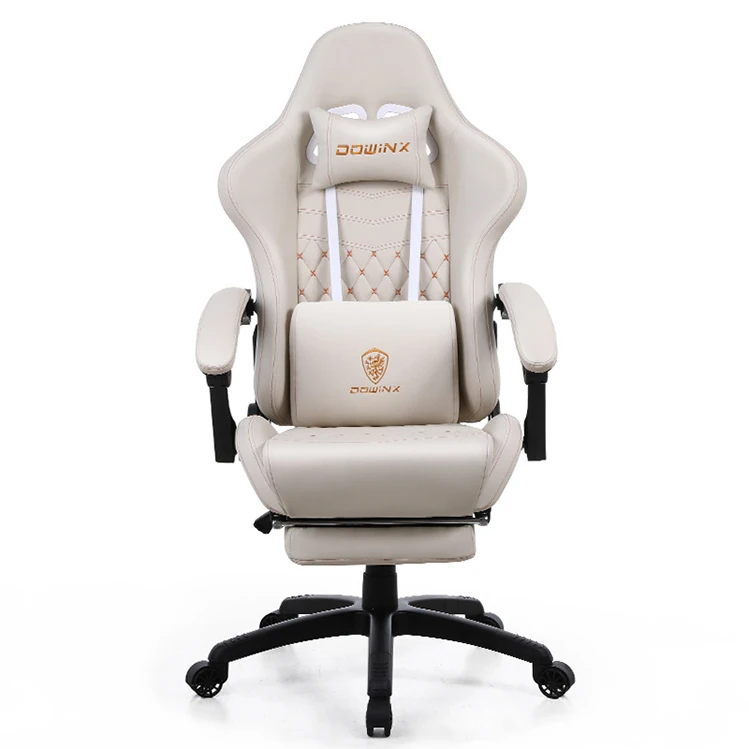 luxury gaming leather chair headrest swivel gamer lumbar support gaming chair