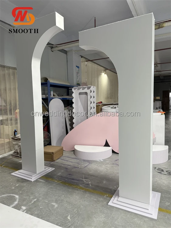 SMOOTH Wedding Backdrop Design Acrylic Backdrop Door Shape Gold Acrylic Panel Backdrop Arch Wall