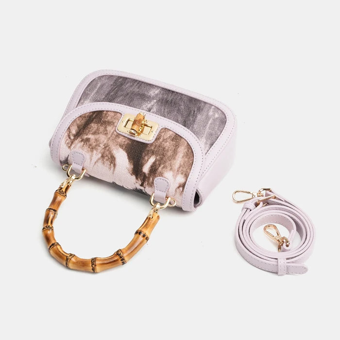 Custom Purse Manufacturer Top Bamboo Handle Satchel Handbag Mini Small Shoulder Bags Girls 2024 Trendy Handbags for Women
