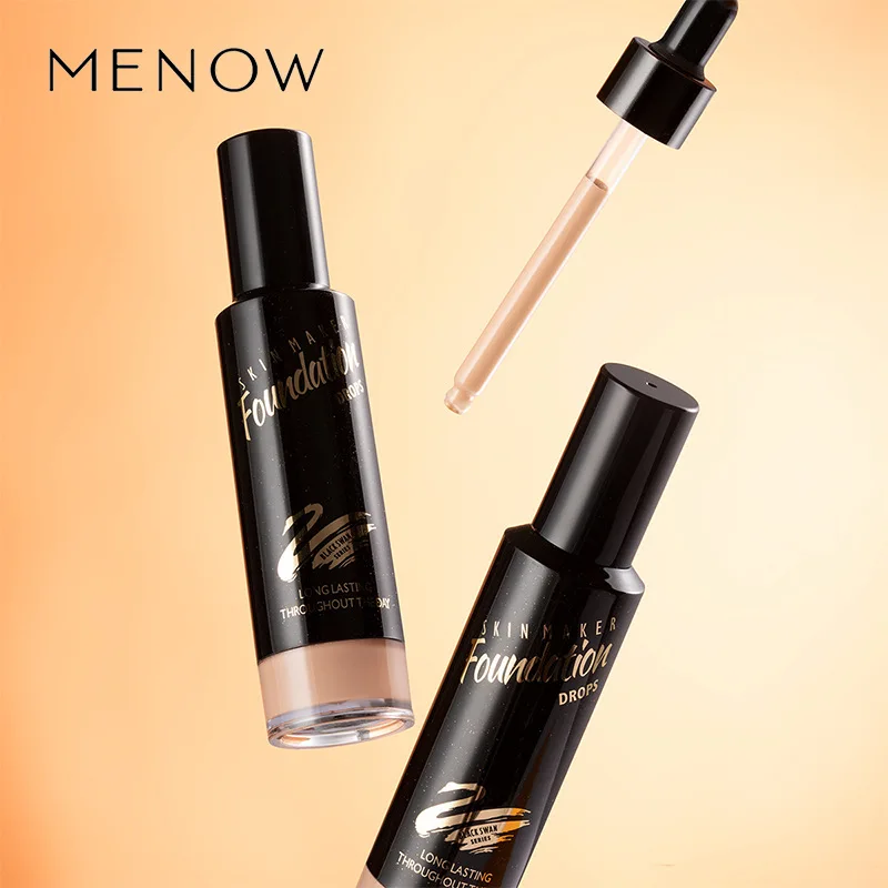 Refill makeup liquid foundation organic private label OEM long-lasting natural concealer 4 shades dark Dropper foundation