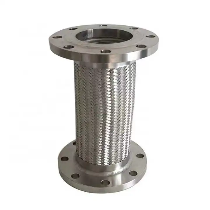 Stainless Steel Wire Braided Flexible Expansion Joint Corrugated Metal Hose With Flange