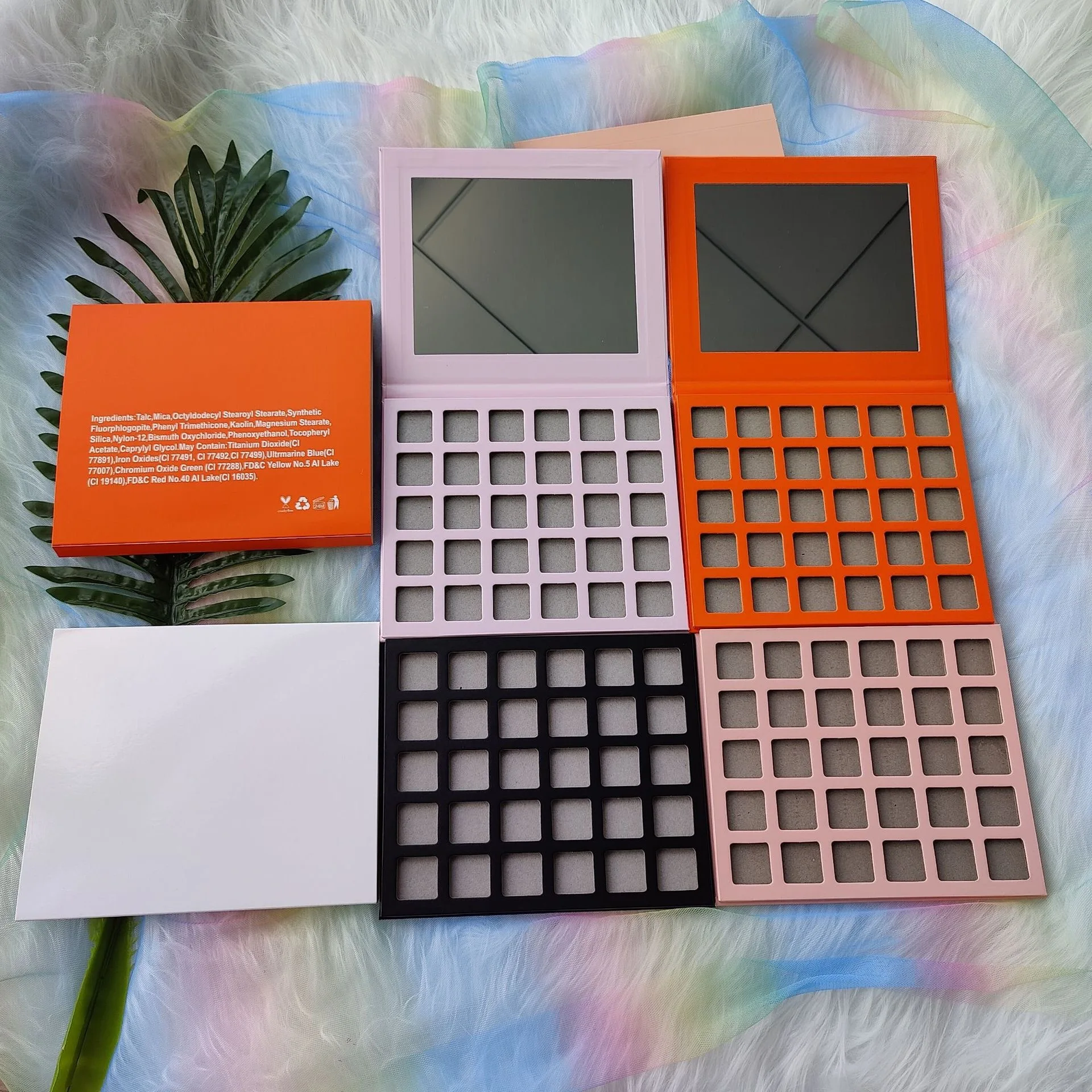 High Quality Empty Eyeshadow Palette Private Label Square Eyeshadow Palette Empty Cardboard