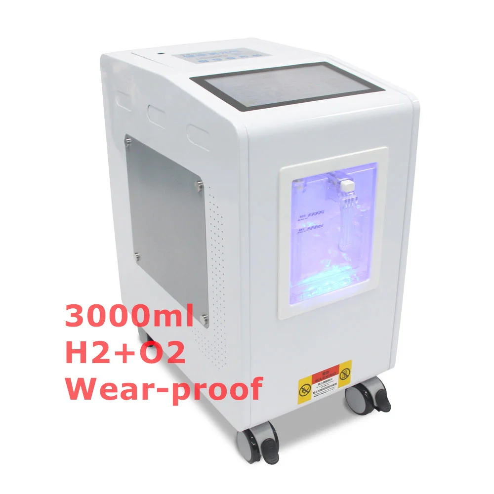 Water Electrolysis Brown Gas Machine 3000 ml 99.99% Purity Hydrogen HHO Generator Inhalation Machine