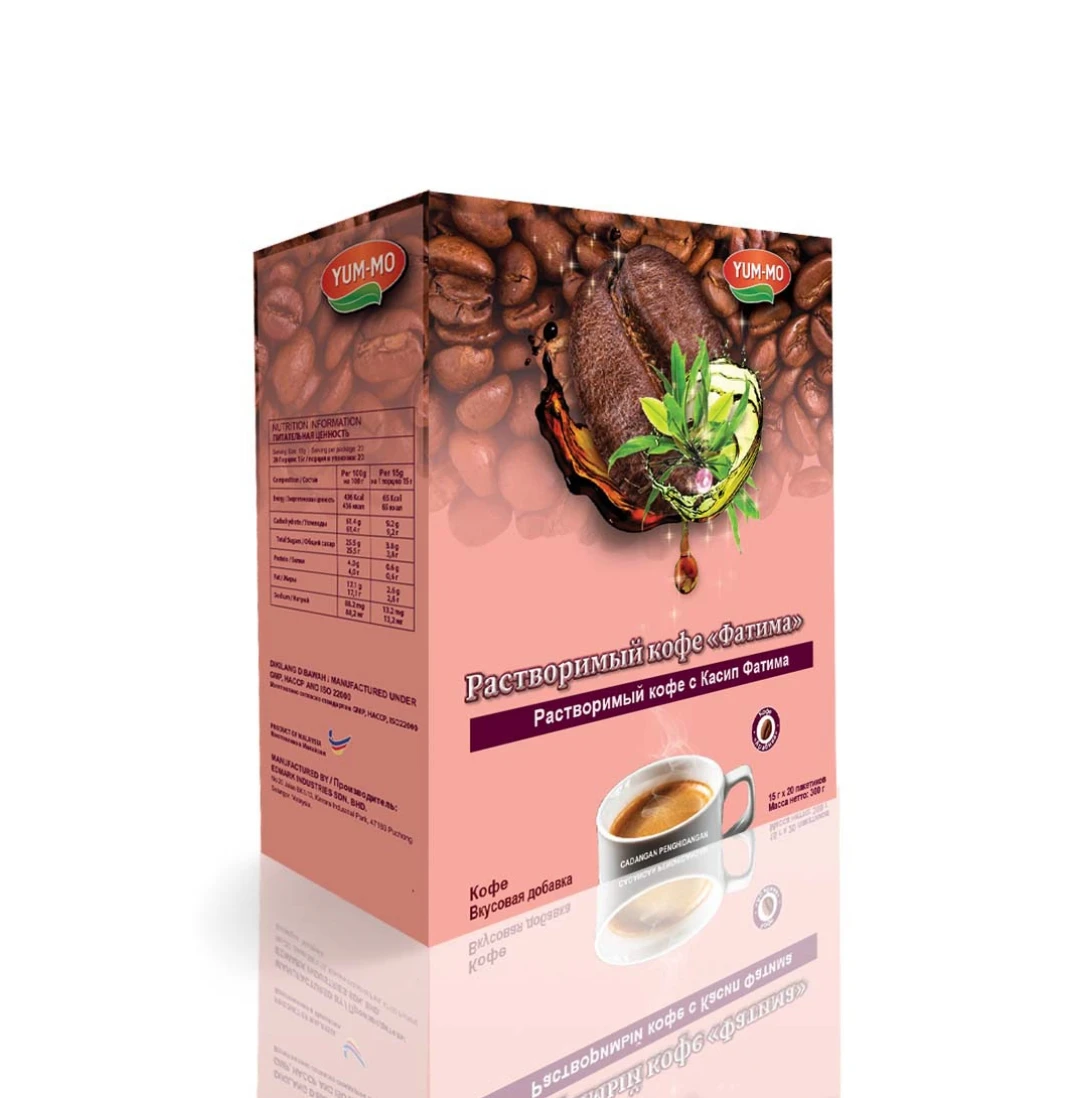 Hottest Selling YUMMO Instant Slimming Coffee Russian Cafe with Kacip Fatimah and Collagen Sugar Flavor