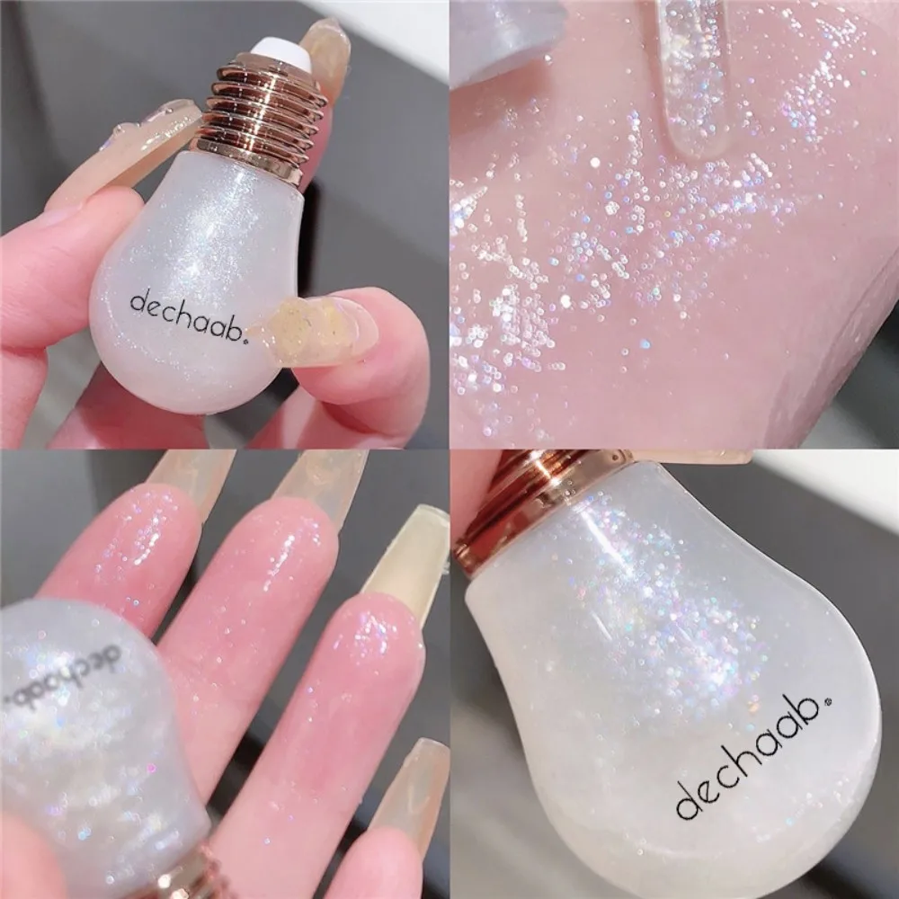 Peach Color Changing Bulk Flavour Gloss Oils Mini Clear Moisturizer Small Light Bulb Lip Oil With Vitamins for Lips