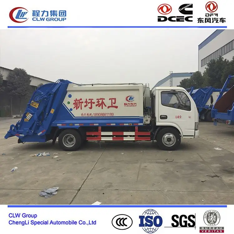 dongfeng 6 ton compressure garbage truck