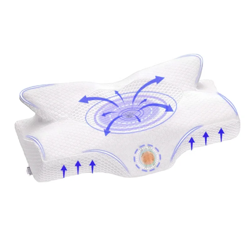 Solid King Queen Custom Hotel Supplies Massage Neck Support Silk Case Bed Memory Foam Butterfly Orthopedic orthopedics Pillows