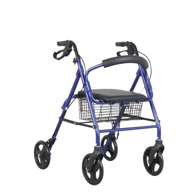Kaiyang KY9146L Aluminum Frame 4 Wheeled Four Wheel Walker With Seat Deluxe Design Heavy Duty Rollator