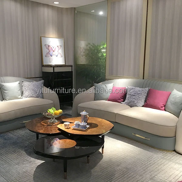 Inventory-big-sale Living room sofas modern home furniture American style sofa sets  leather luxury villa sofas
