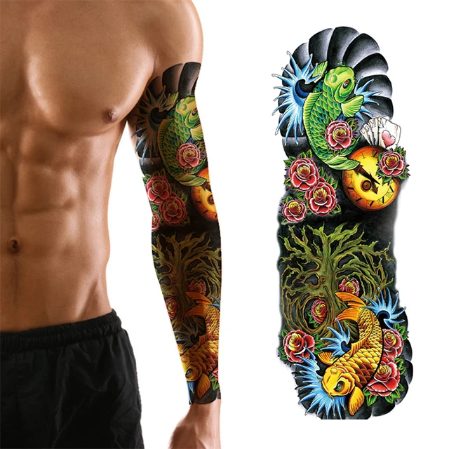 Wholesale Temporary Tattoo Factory Cool Men Women Waterproof Temporary Tatoo Sticker Full Arm