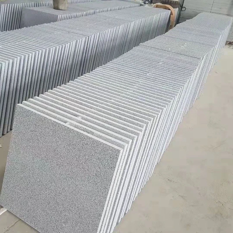 Natural Stone G602 Granite Stairs Flamed Surface Sesame Ouydoor Paving Stone Grey Granite Tile For Floor