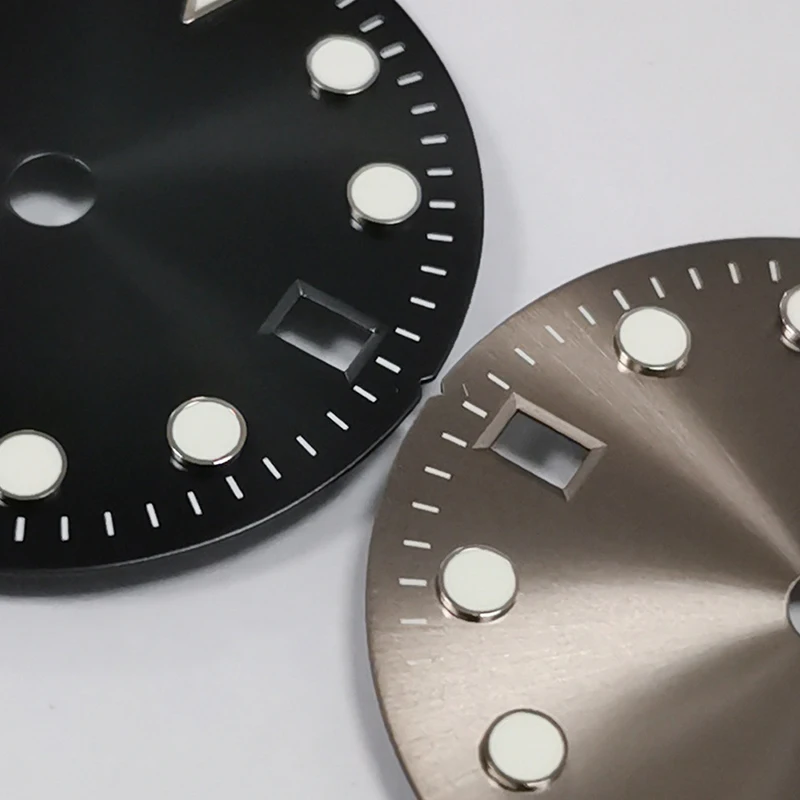 New 29MM no logo GMT modified four-pin dial accessories luminous dial fit Japanese NH34 movement