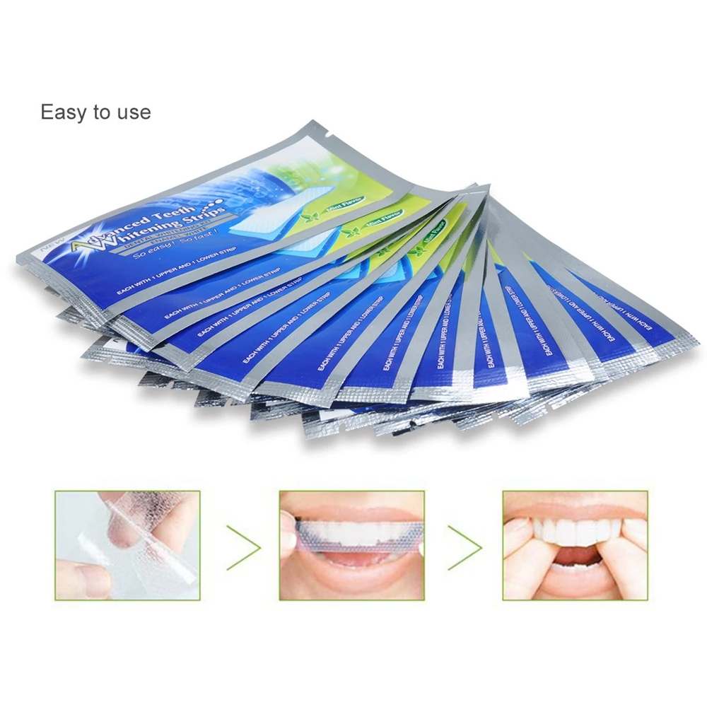 Private Label Teeth Whitening Strips Dental White Strips for Home Use Tooth Bleaching Strips