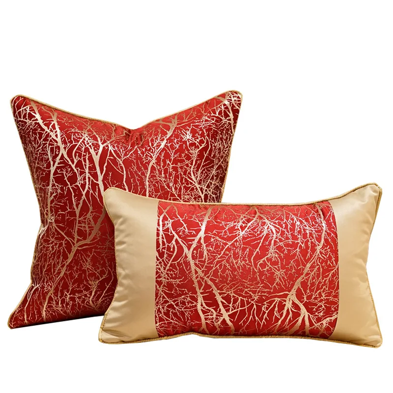 molotu hot sale luxury tree design cushion cover chinese traditional throw pillow case