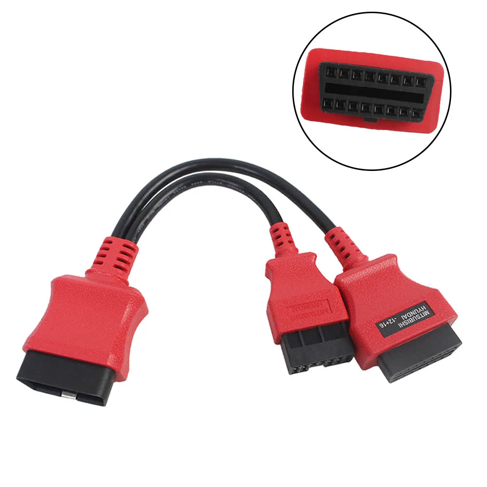 12 + 16-контактный диагностический кабель для MITSUBISHI Pro MS906 MS906BT MS906TS MS908S Mini MaxiCOM MK908P OBD II адаптеры