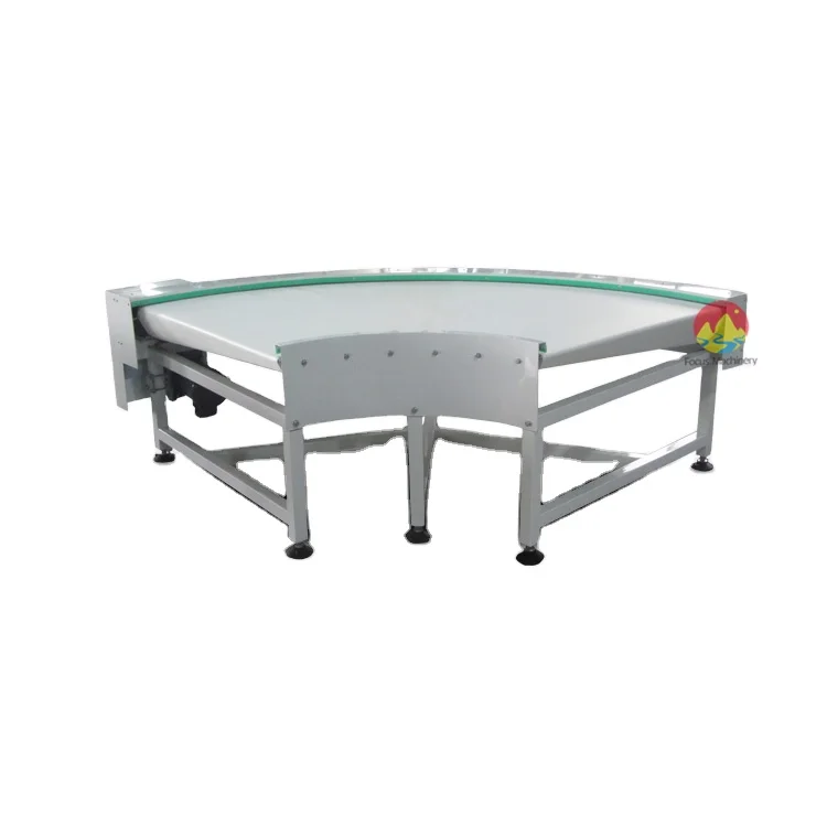 Made in China PVC belt 45-90 degree turning table curve conveyor factory price