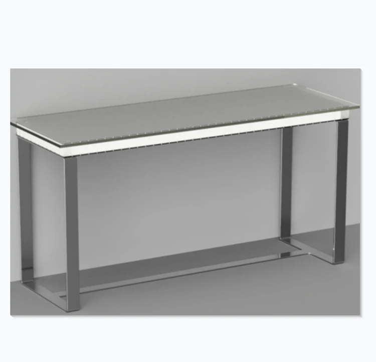 ILUMAY Chinese rectangle contemporary diamond mirrored glass console table luxury