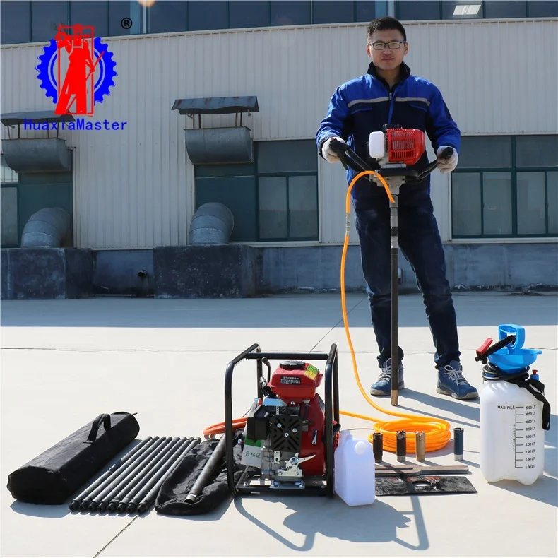 Small portable core drill machine 20m depth small backpack core sample drilling rig for sale one person can operate