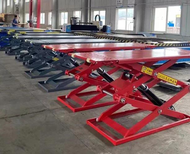 1.8m 3500kg Scissor Car lift On ground Ultra thin Scissor lift platform Scissor car lift