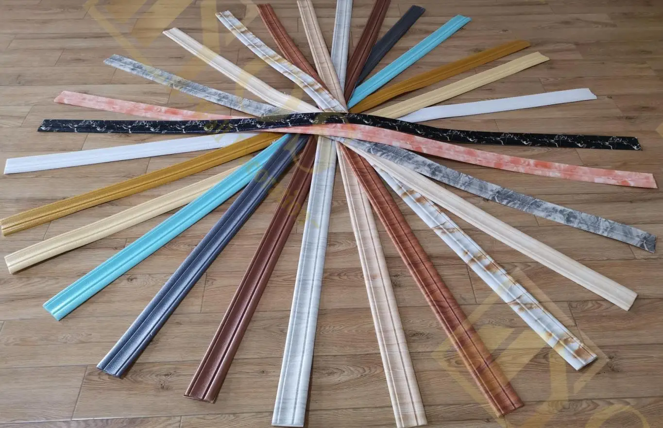 Border Wall Sticker 3D Foam Waist Line 2.4m Decoration Border Skirting Line For Background Wall Sticker Line Decoration