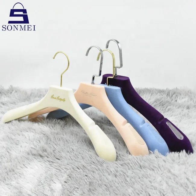 Heavy duty wedding gown custom coat boutique velvet creamy hanger