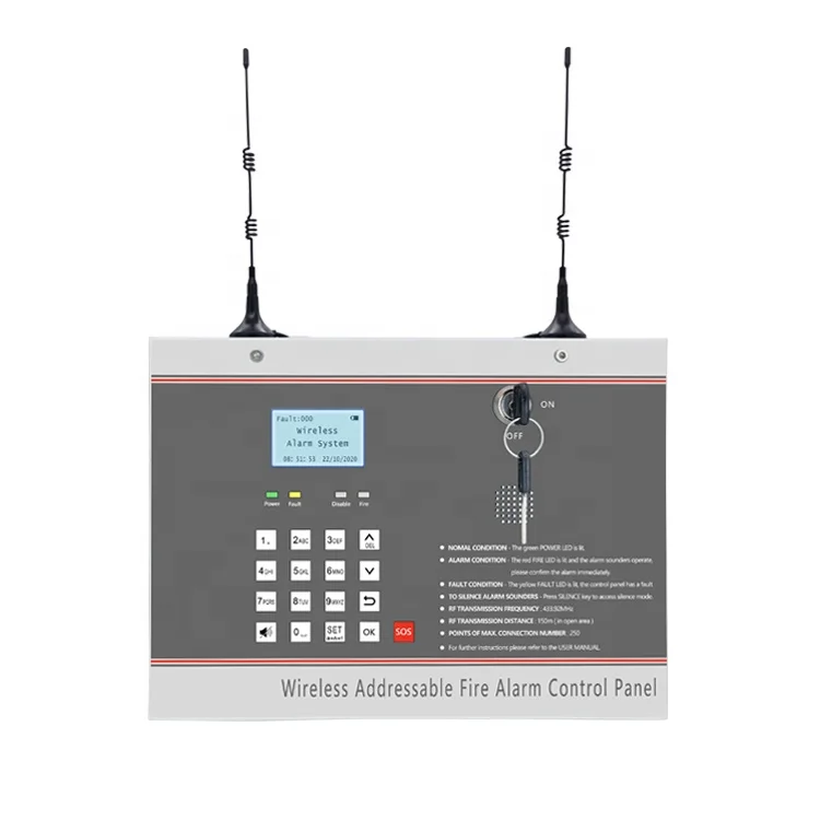 Wireless Addressable Fire Alarm System Wireless Addressable Fire Alarm Control Panel with Factory Price The Best Price