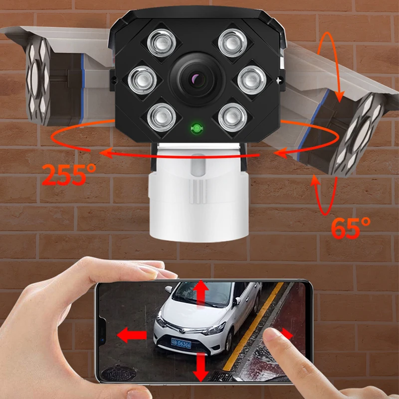 Bullet IP PTZ Rotate Moving Camera Outdoor Waterproof IP Motion Detect Sensor PIR Two Way Audio CCTV Wifi Smart Night Vision Cam