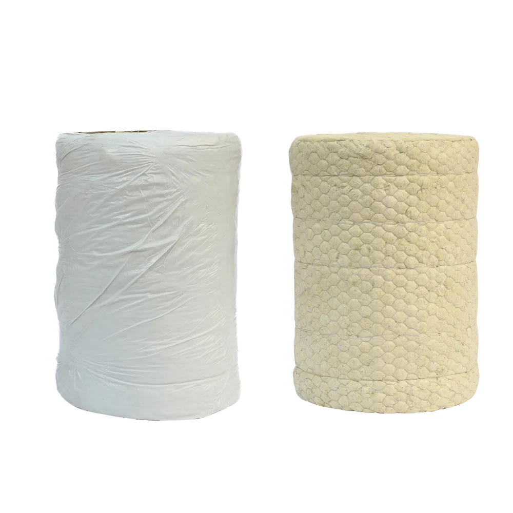 Industrial-Style 50 mm Wire Steel Stone Wool Roll Soundproofing Rock Mineral Wool Felt and Blanket for Heat Insulation
