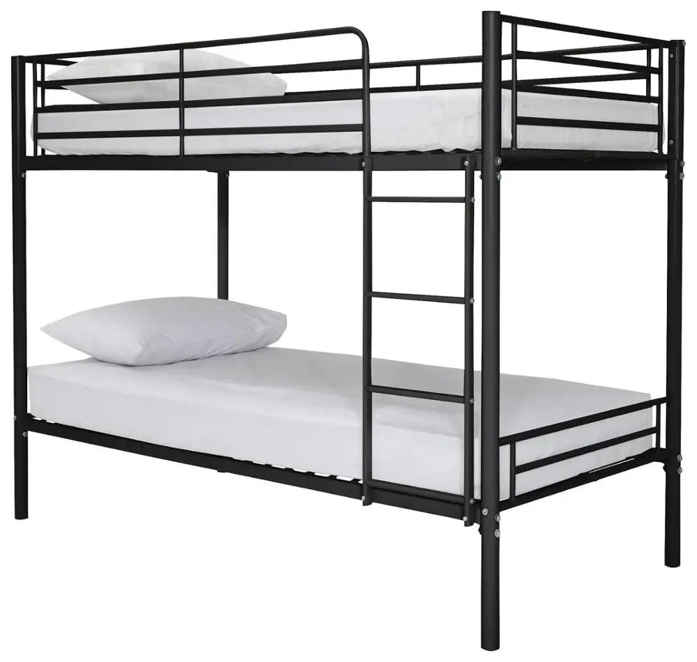 Twin Junior Plain Cheap Metal 2 Tier Bunk Bed, Kids Bunk Beds Bed With Slides Iron Cheap