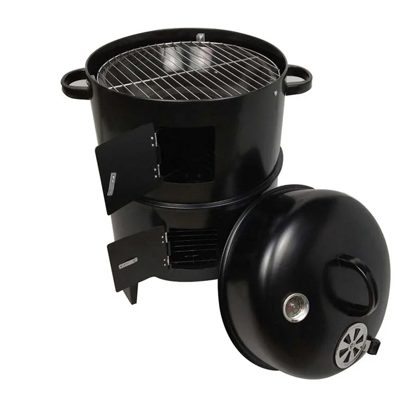 Bbq Smoker Outlet 3 in 1 Use Outdoor BBQ Grills Smoker Charcoal Barbecue Grill With Thermometer