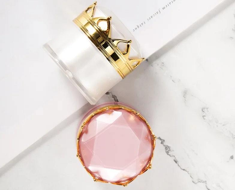 Элегантный 10 г 20 г 50 г готовый к отправке косметический акриловый контейнер для крема с крышкой в форме короны косметические банки оптовая продажа