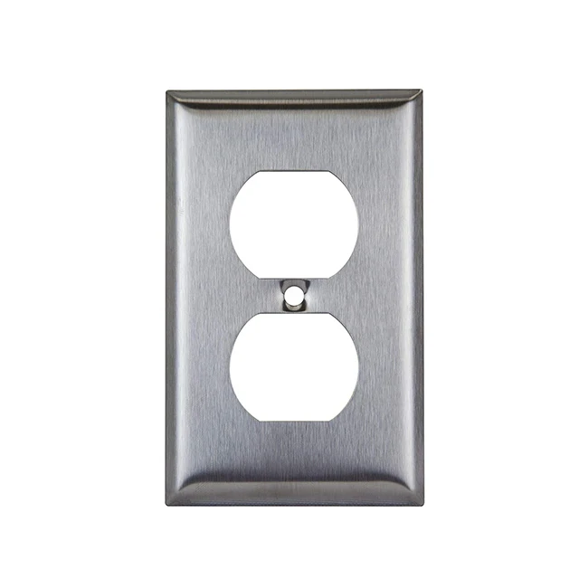 Hooanke 1 2 3 4-Gang Corrosion Resistant 2.15 Receptacle Wallplate Stainless Steel