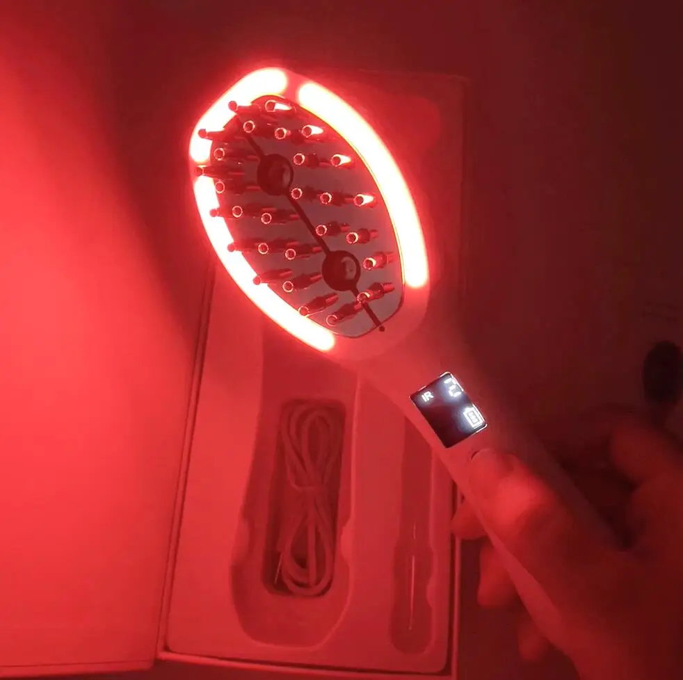 New Professional Hair Scalp Oil Applicator Scalp Care Massage  EMS Microcurrent Multi-function Hair growth Massage comb Electric