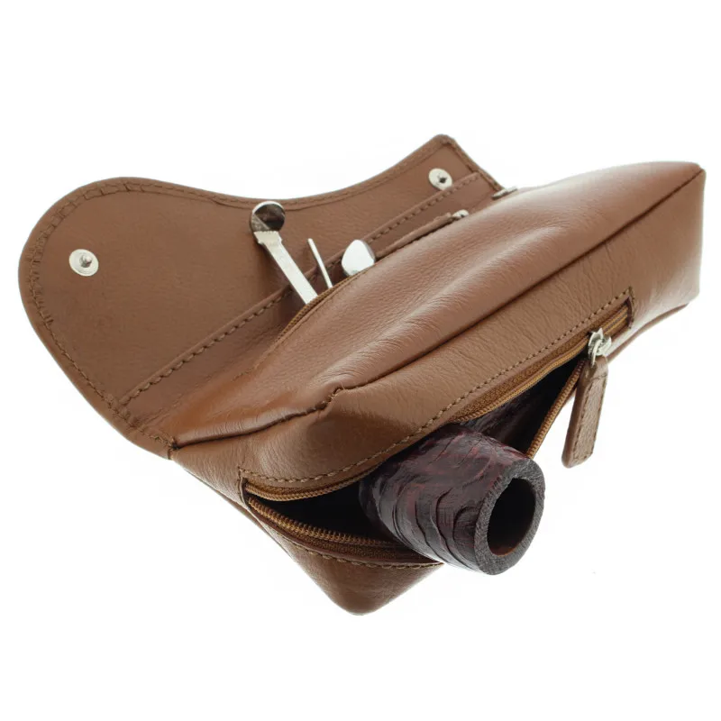 High quality leather tobacco and pipe holder