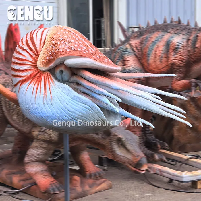 Customized Marine Organism Indoor Exhibition Animatronic Animal Big Size Nautilus Model