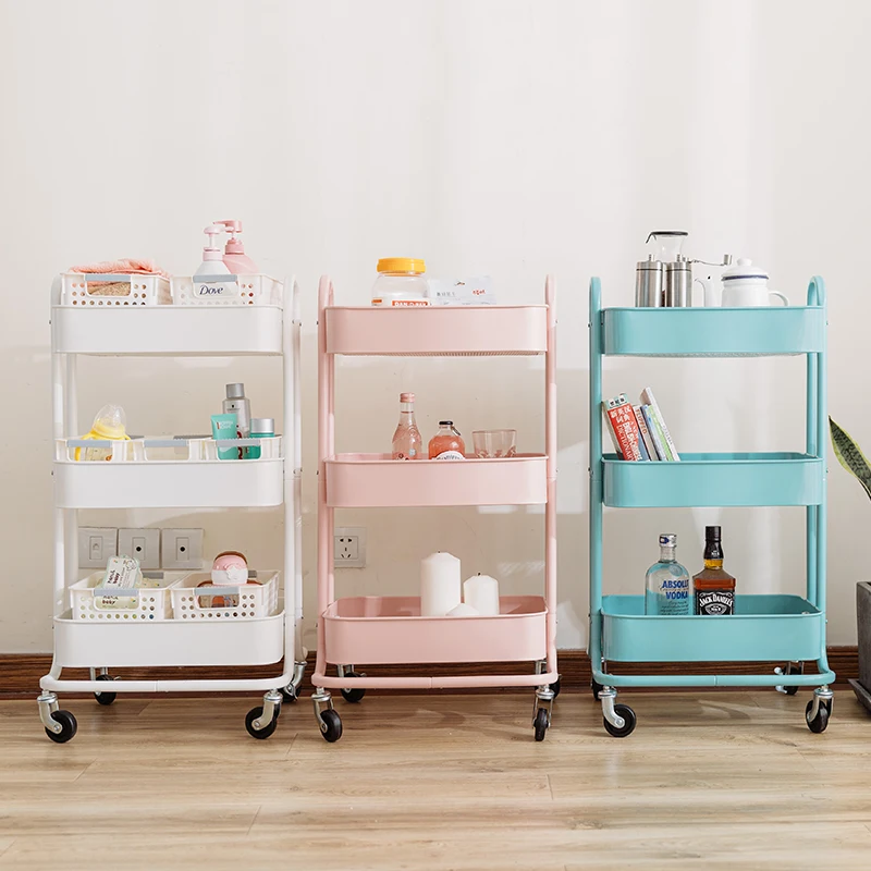 Kitchen U shape Storage Rolling Cart Metal Kitchen Utility Trolley Cart Superior Quality Craft Cart