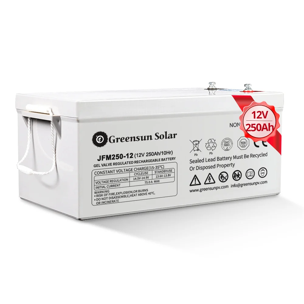 Greensun 300ah 250ah agm solar anel batteries 200ah 150ah 100ah sealed lead acid battery 12v with MSDS certification
