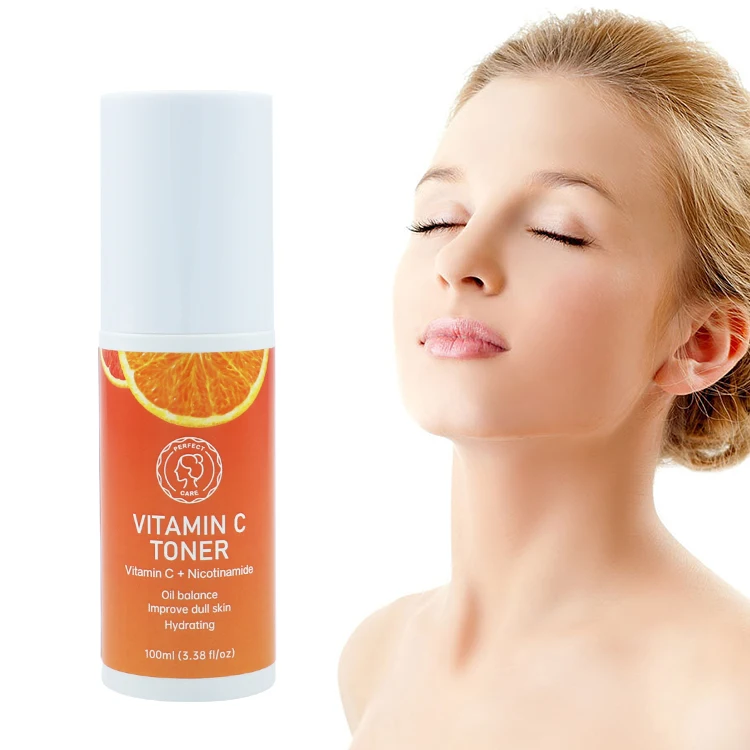 Private Label Organic Facial Mist Hydrating Whitening Skin Care Spray Face Toner Bright Vitamin C Toner For Face