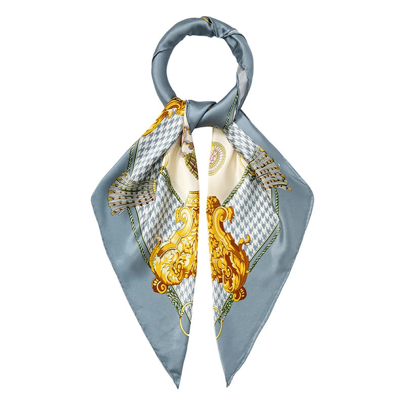 
Silk Scarf Wholesale Luxury Hijab Hair Head Scarf Satin Printed Square 14MM 86*86CM 100%Pure Silk Scarf for Women 