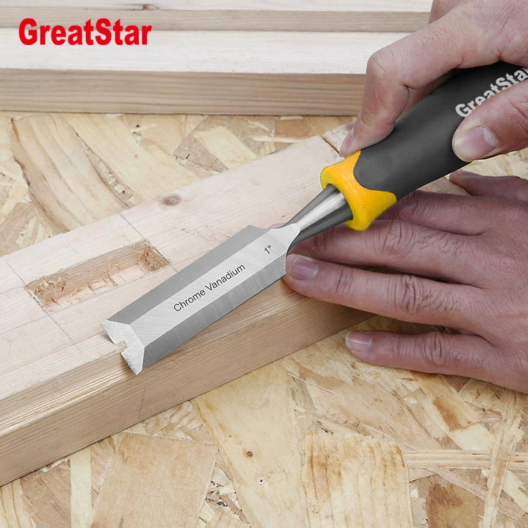 Greatstar Customize High Quality Multi-size Wood Carving Chisel Multifunction Wood Chisels with TPR Handle