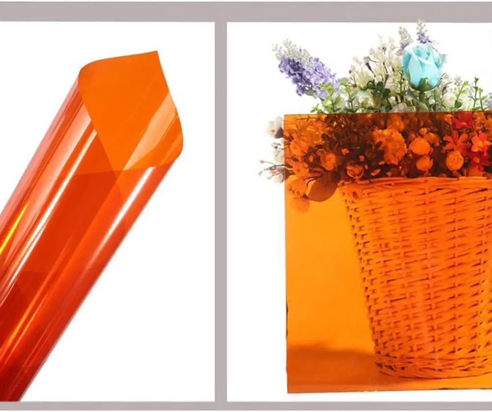 Self-Adhesive PET Colored Transparent Glass Decorative Window Tint Film