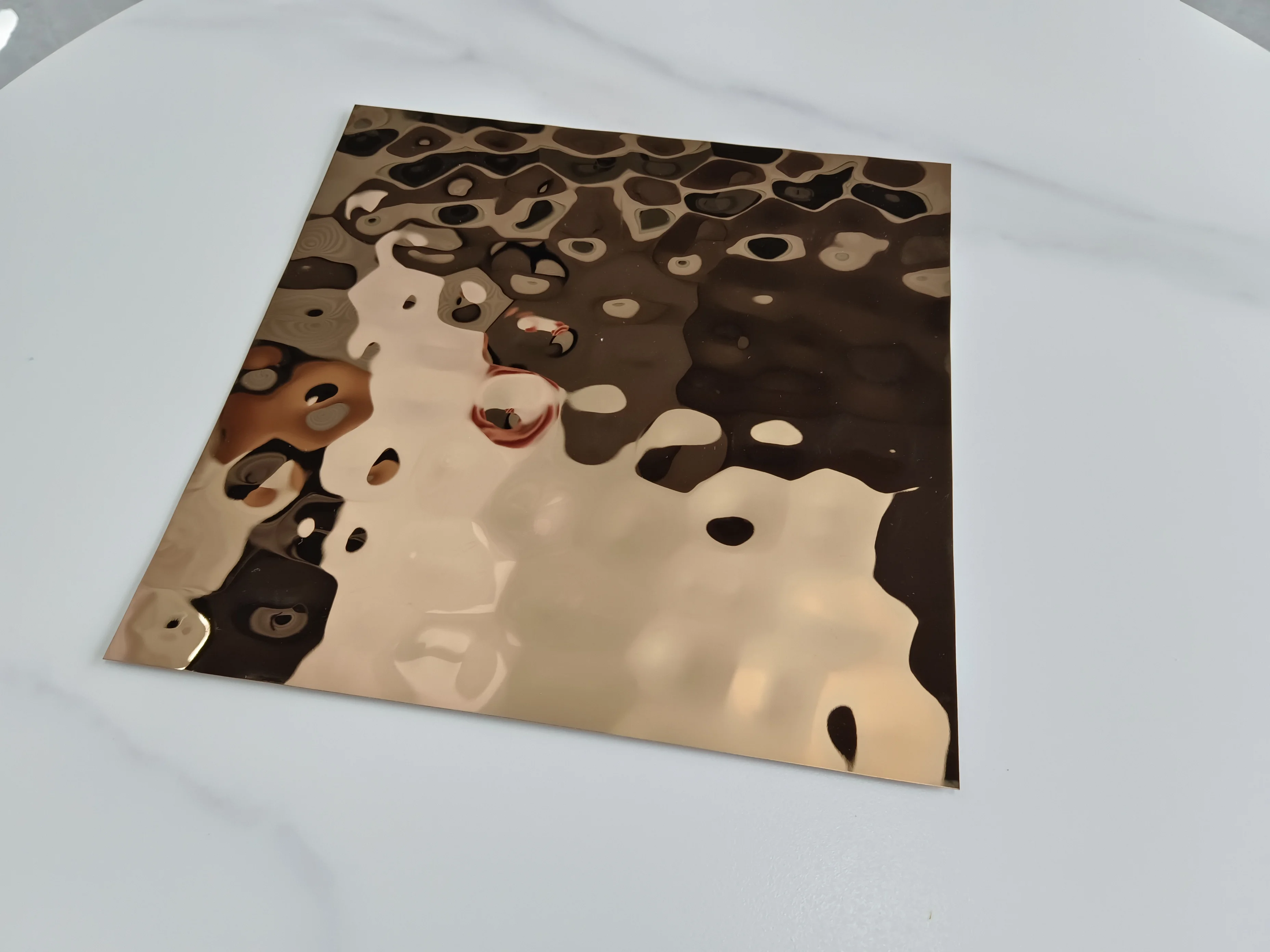 New Product 4 X 8 Ft Water Ripple Silver Golden Mirror Corrugated Stainless Steel Decorative Sheet For Wall Panel Ceiling Price