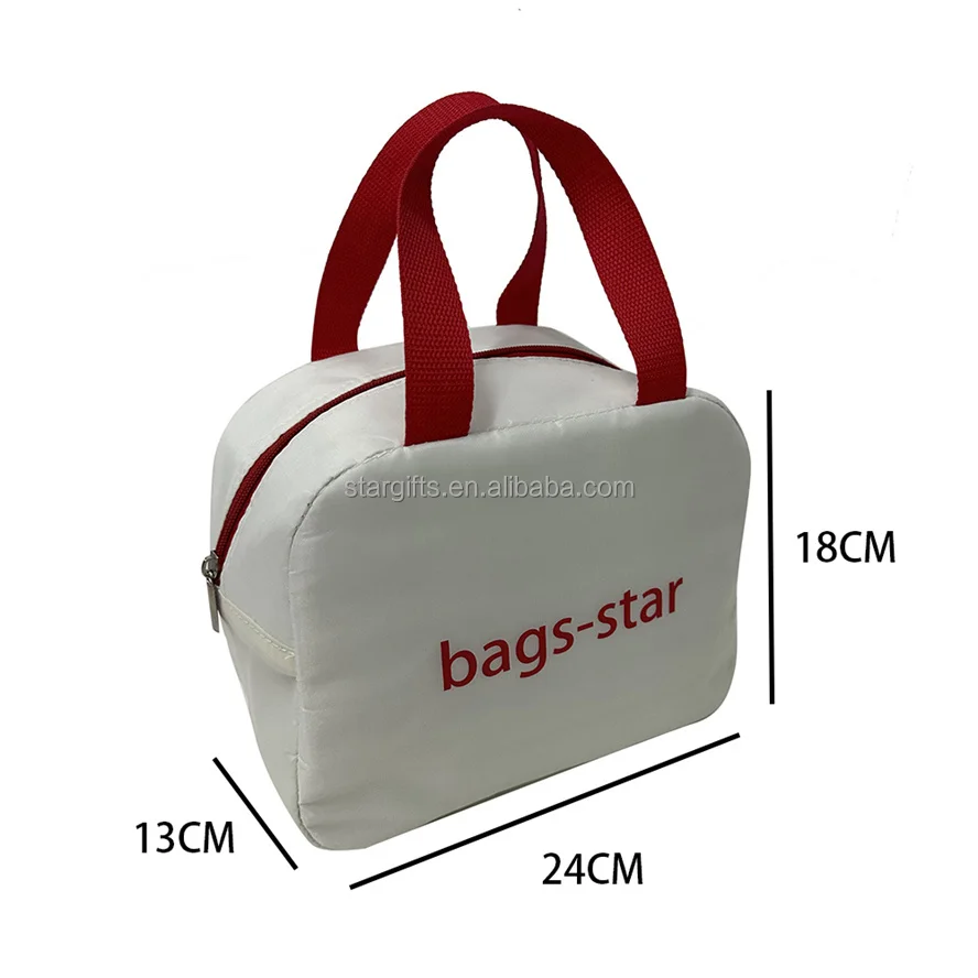 Custom Sublimation Printing Waterproof Polyester Thermal Insulated Food Lunch Bag for Work School