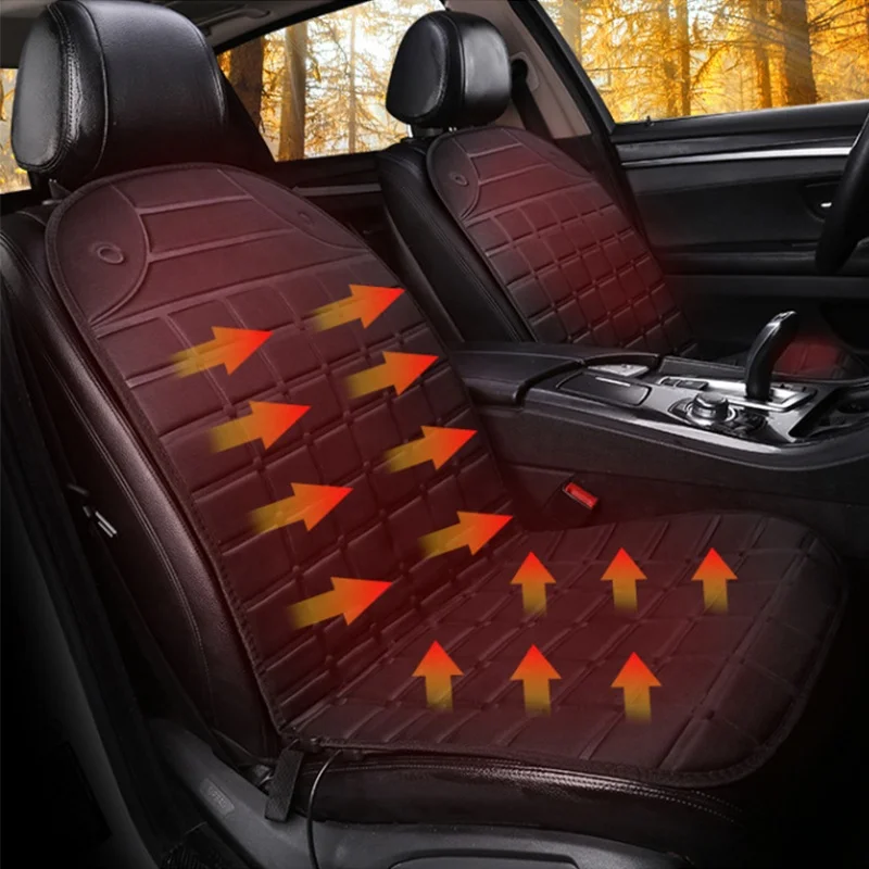 Winter Driving Universal Truck Van Suv Heated Car Seat Cushion Warm Comfortable Fast Heating 12V Heated Back Seat Cover For Cars