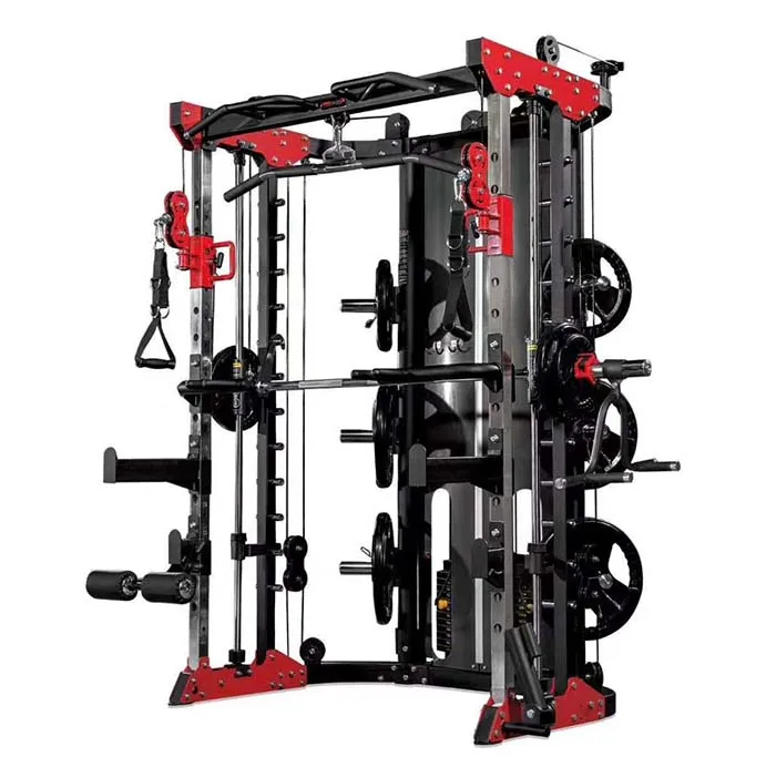 New Home Body Building Cable Crossover Multifunctional Power Cage Squat Rack With Weight Lifting Training Gym Smith Machine